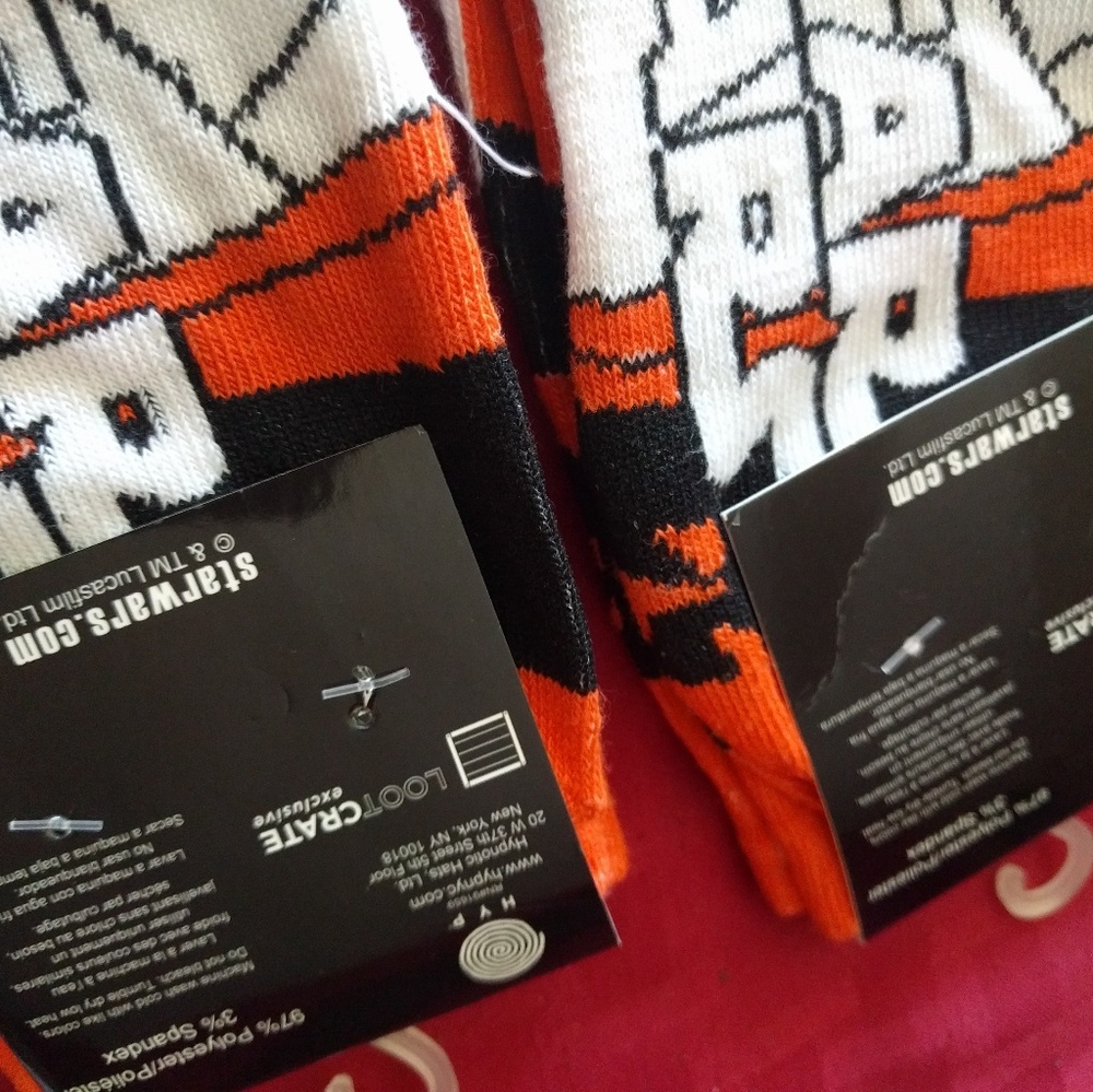 3 Pair Starwars BB-8 Loot crate Exclusive Socks